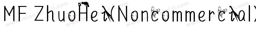 MF ZhuoHei(Noncommercial) Regular A字体转换